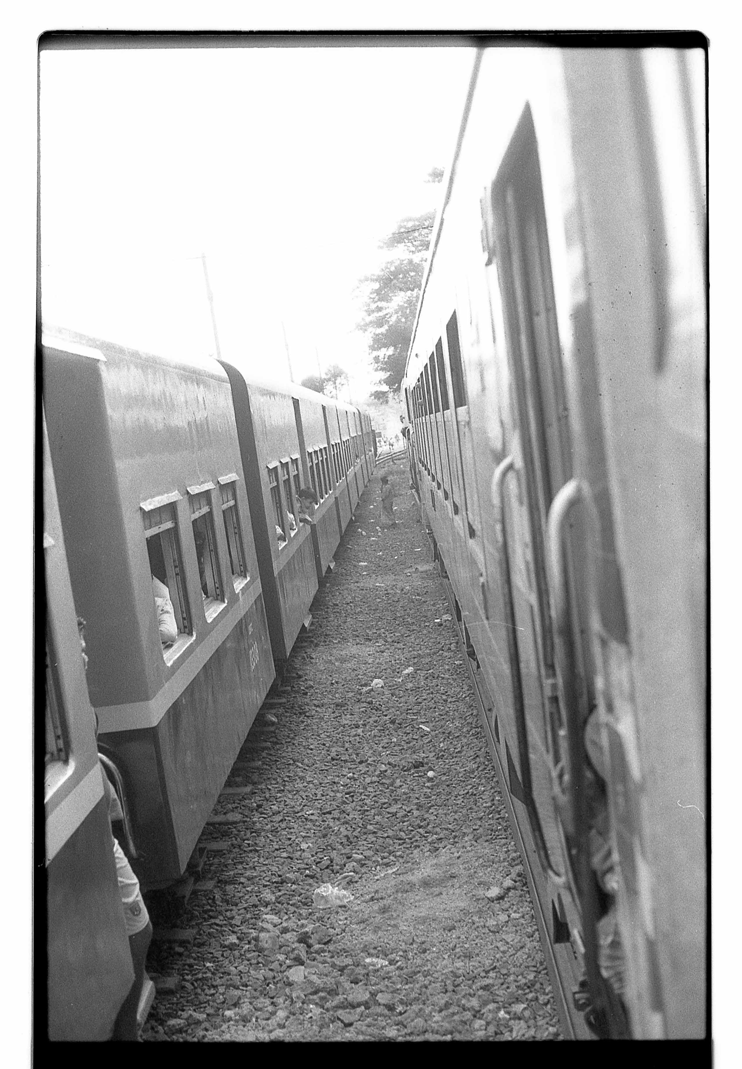 Myanmar Railways Yangon B&W Ilford SFX 200